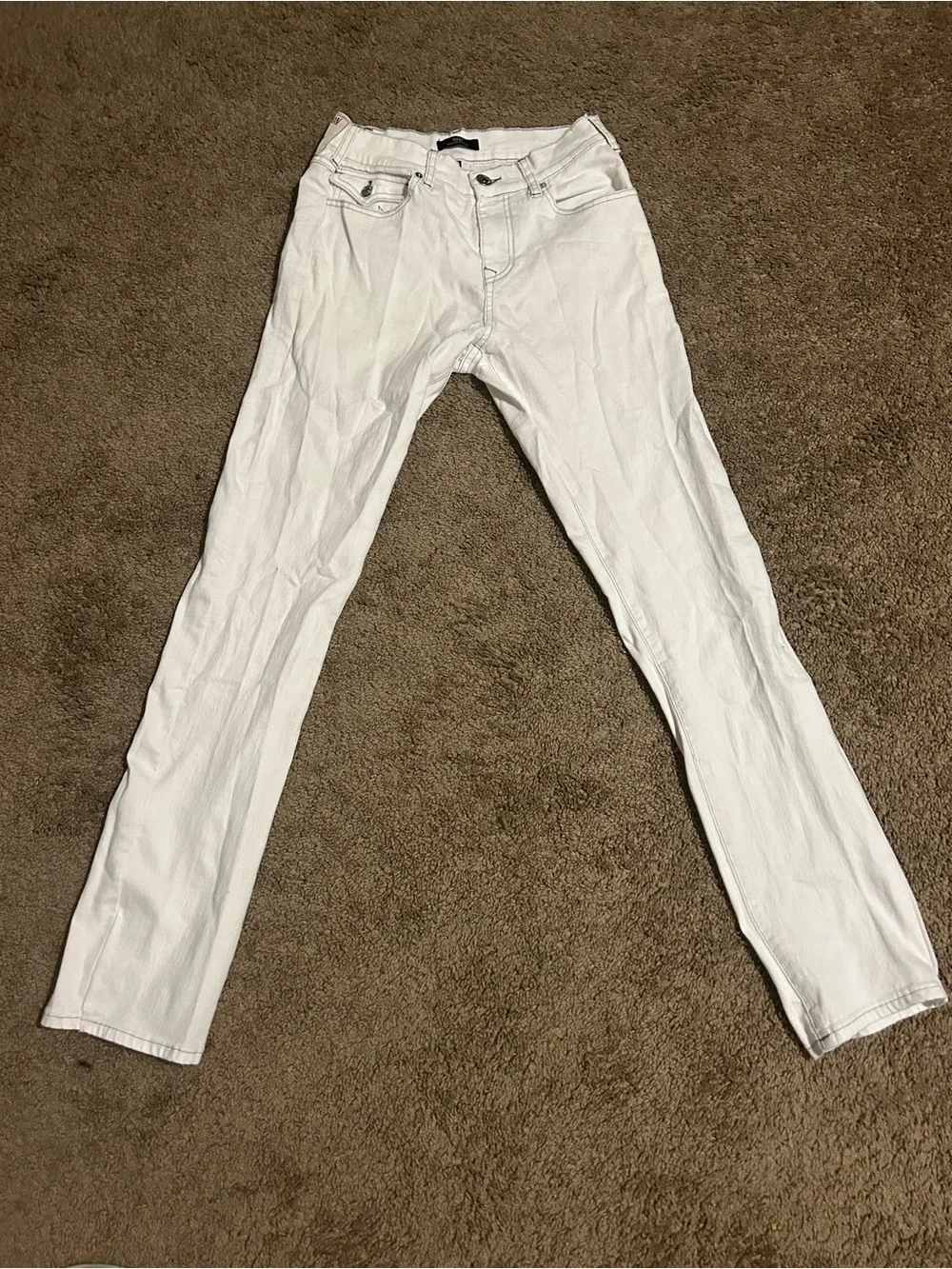 True Religion Men’s Straight Jeans in White